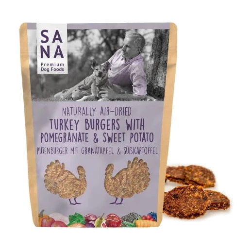 Sanadog Burger z indyka z granatem i batatem 100 g