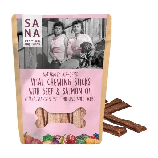 Sanadog Gryzaki wołowe z olejem z łososia 150 g